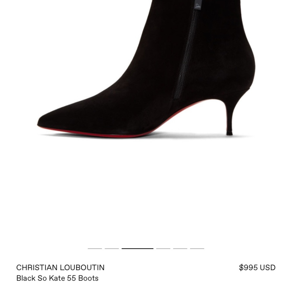 Christian Louboutin - low heel suede boots